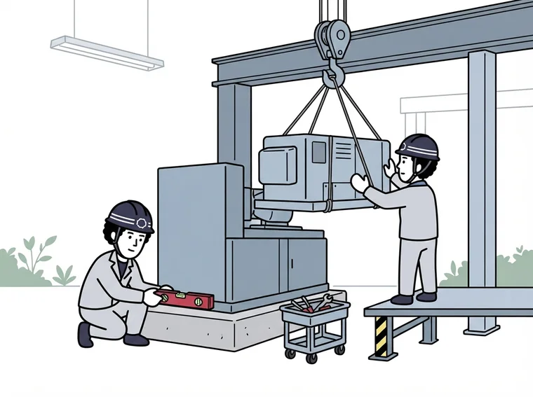 機械設備課(プラント、機械器具設置工事)の作業イラスト