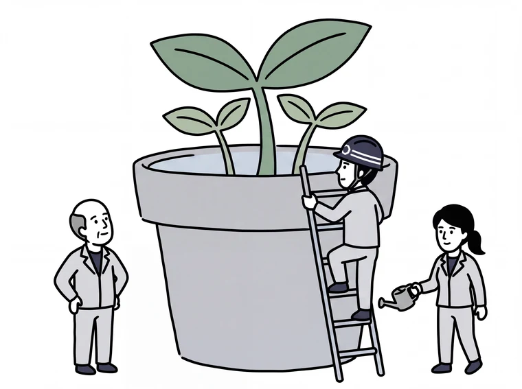 人を育てるのイラスト