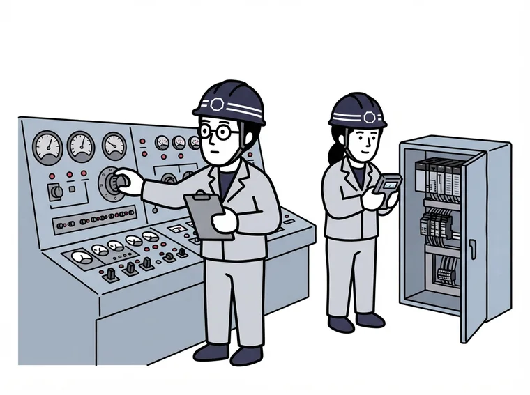 計装設備課(制御盤設計・製作)の作業イラスト